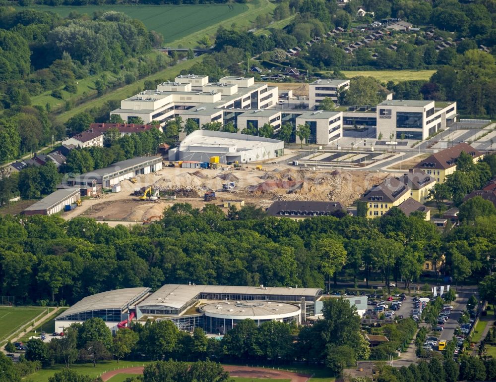 Aerial photograph Hamm - View of the new construction of the campus of the college Hamm-Lippstadt in Hamm in the state of North Rhine-Westphalia