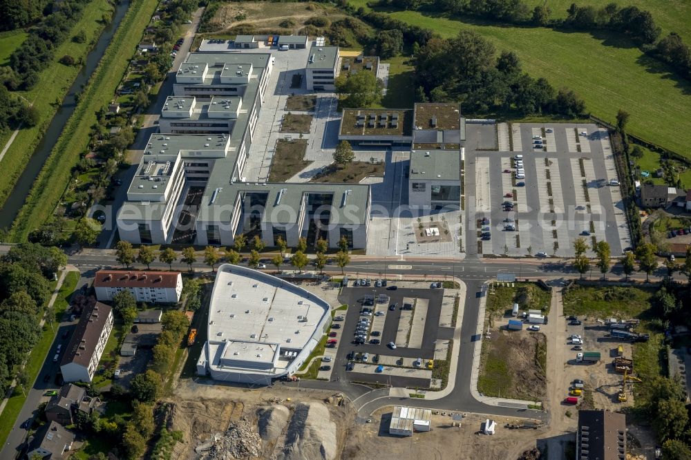 Aerial image Hamm - View of the new construction of the campus of the college Hamm-Lippstadt in Hamm in the state of North Rhine-Westphalia