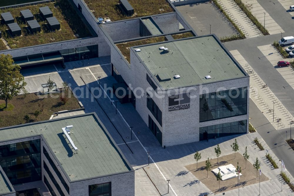 Aerial photograph Hamm - View of the new construction of the campus of the college Hamm-Lippstadt in Hamm in the state of North Rhine-Westphalia