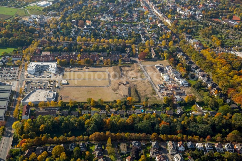 Hamm from the bird's eye view: View of the new construction of the campus of the college Hamm-Lippstadt in Hamm in the state of North Rhine-Westphalia