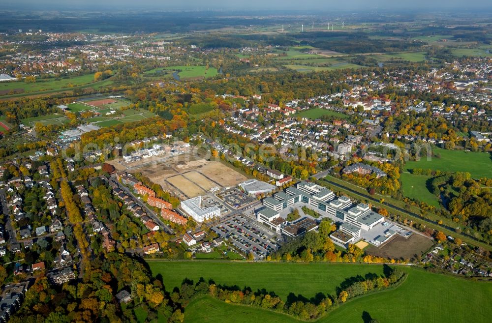 Hamm from above - View of the new construction of the campus of the college Hamm-Lippstadt in Hamm in the state of North Rhine-Westphalia