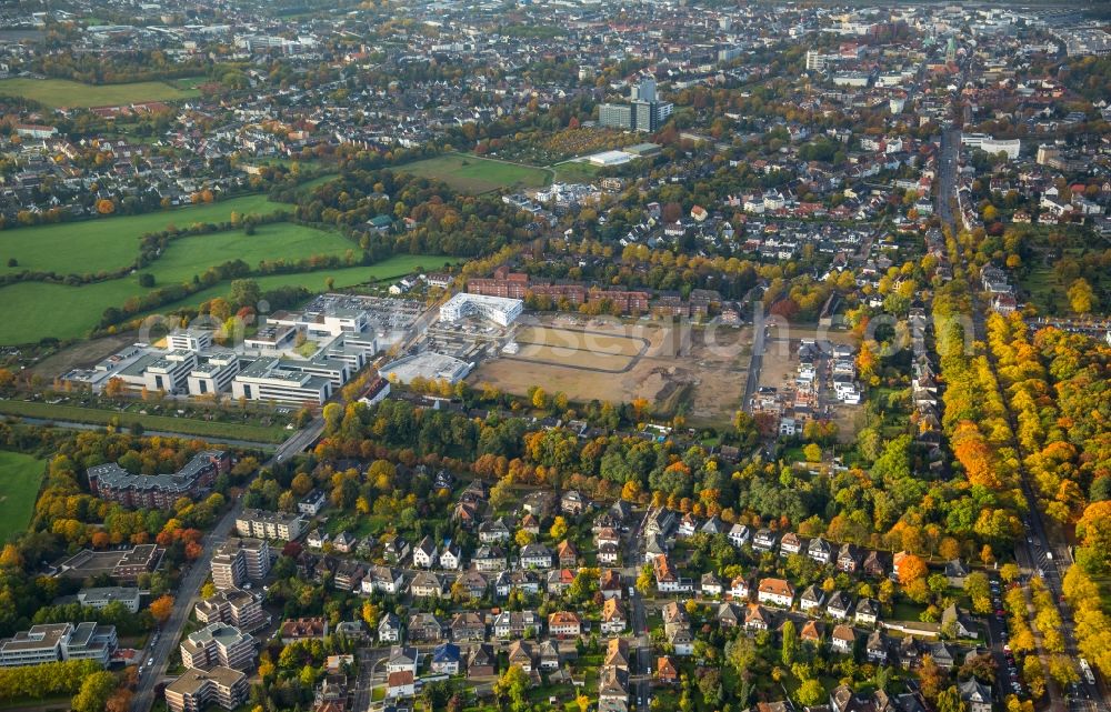 Aerial photograph Hamm - View of the new construction of the campus of the college Hamm-Lippstadt in Hamm in the state of North Rhine-Westphalia