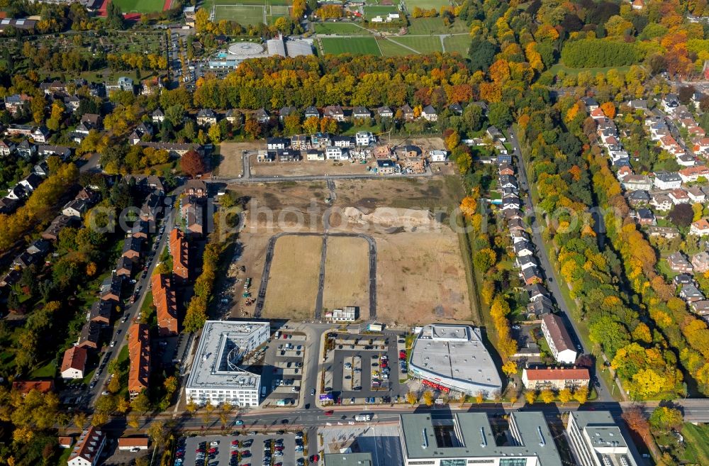 Aerial photograph Hamm - View of the new construction of the campus of the college Hamm-Lippstadt in Hamm in the state of North Rhine-Westphalia