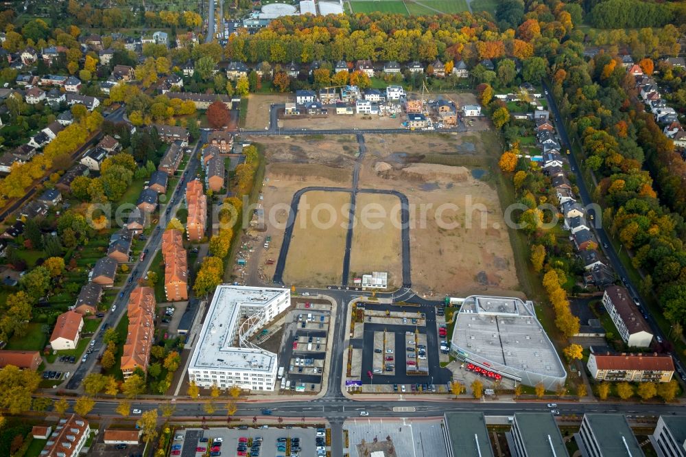 Aerial image Hamm - View of the new construction of the campus of the college Hamm-Lippstadt in Hamm in the state of North Rhine-Westphalia