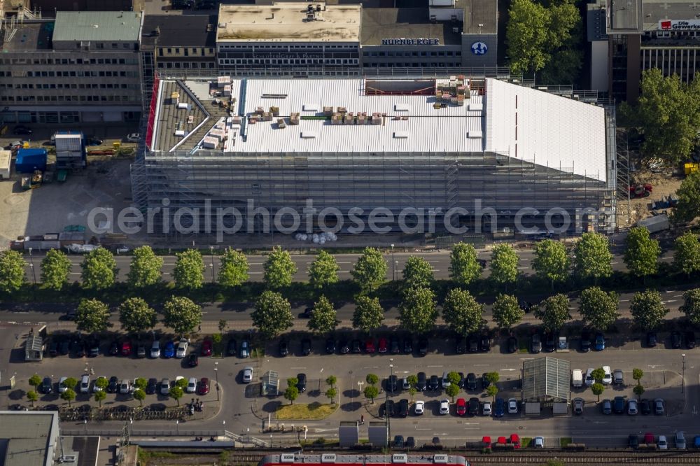 Dortmund from the bird's eye view: View of the new construction of the German Soccer Museum in Dortmund in the state of North Rhine-Westphalia