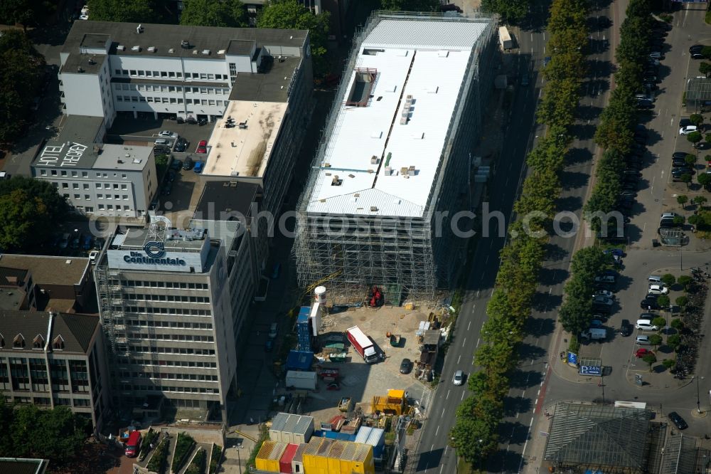 Dortmund from the bird's eye view: View of the new construction of the German Soccer Museum in Dortmund in the state of North Rhine-Westphalia