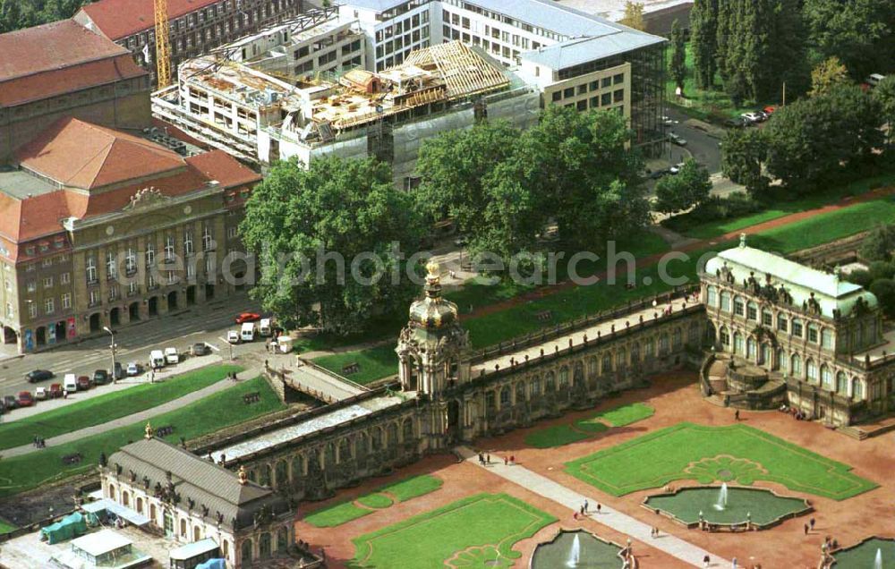 Aerial photograph Dresden - Neubau Dresdner Bank / Dresden