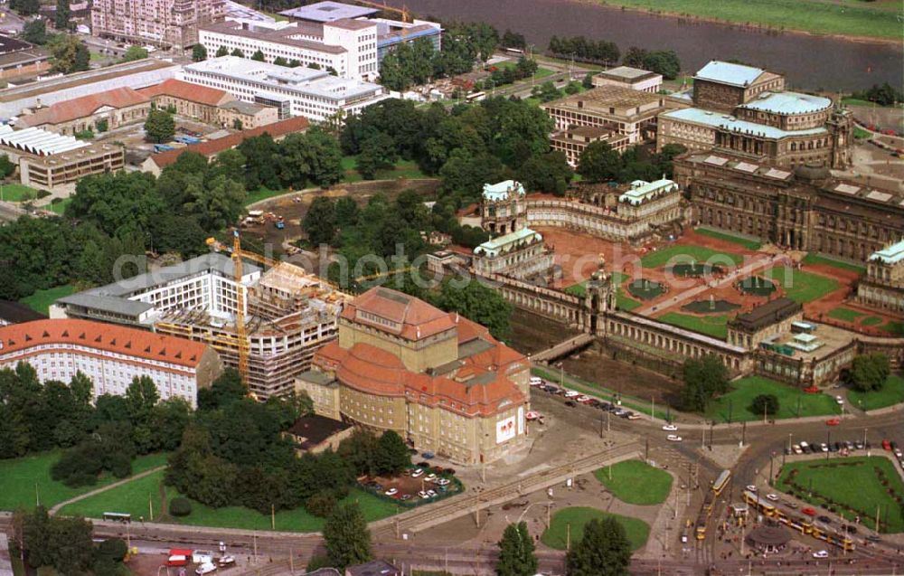 Dresden from above - Neubau Dresdner Bank / Dresden