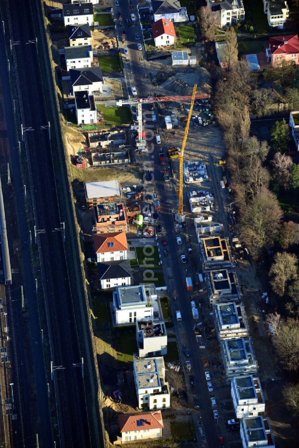 Berlin from above - New - house - residential along the Hilde Ephraim street in Berlin