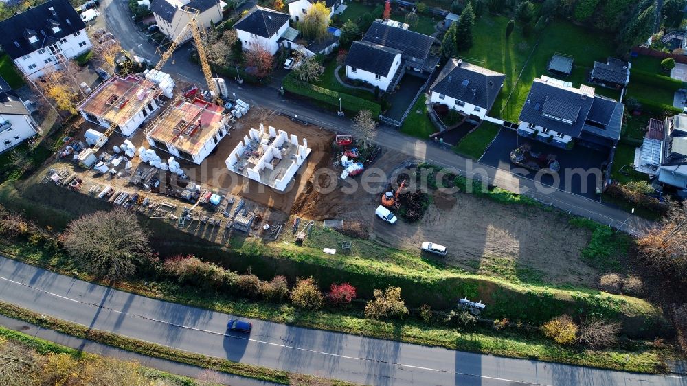 Aerial image Hennef (Sieg) - New construction of single-family houses in Edgoven in the state North Rhine-Westphalia, Germany