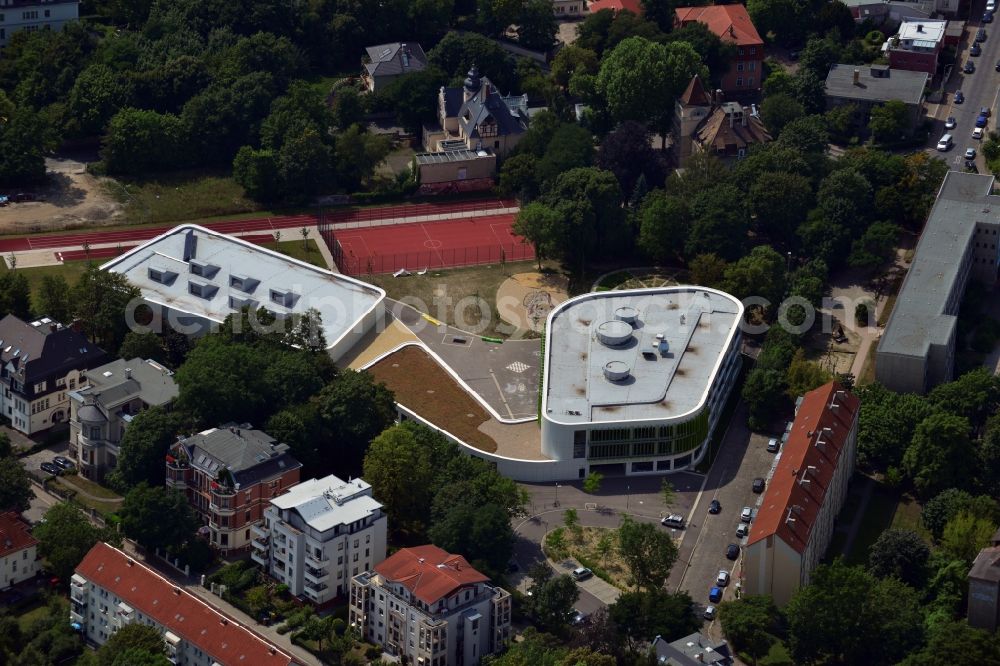 Aerial image Leipzig - Erich Kästner school in Leipzig in Saxony