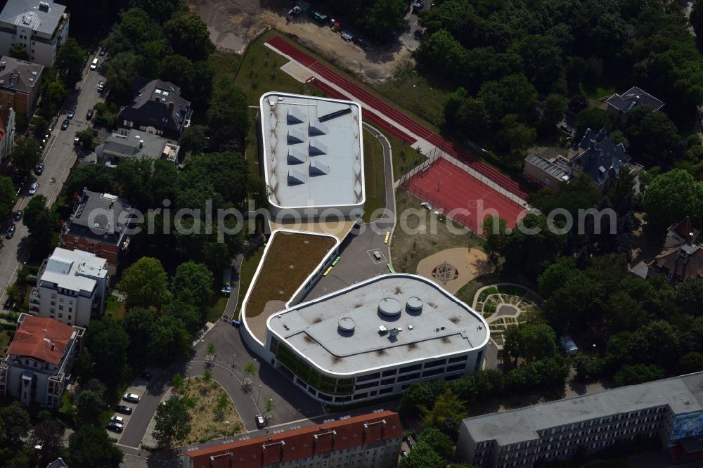 Leipzig from the bird's eye view: Erich Kästner school in Leipzig in Saxony