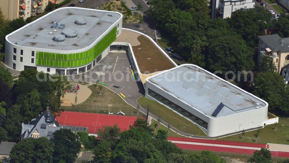 Aerial image Leipzig - Erich Kästner school in Leipzig in Saxony