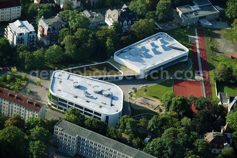 Aerial image Leipzig - Erich Kaestner school in Leipzig in Saxony