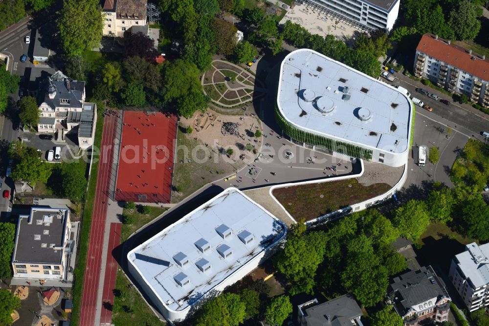 Aerial image Leipzig - Erich Kaestner school in Leipzig in Saxony