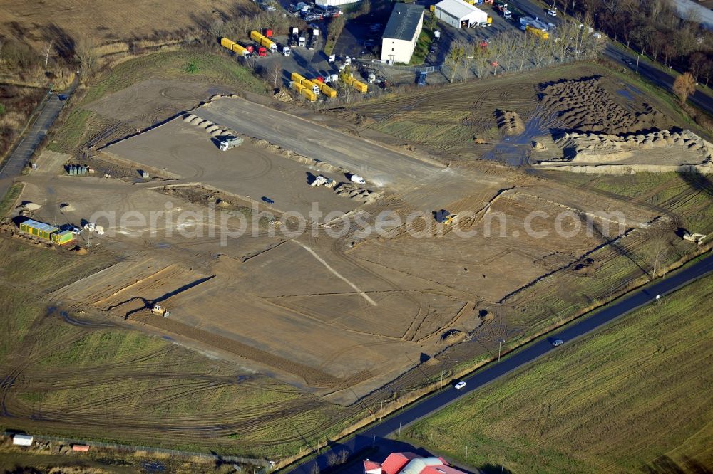 Aerial photograph Hoppegarten - View of the new construction of the Europazentrale Clinton in Hoppegarten in the state of Brandenburg