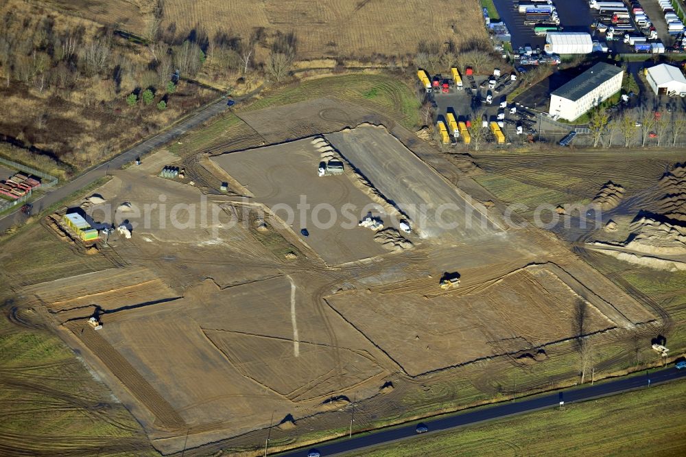 Hoppegarten from above - View of the new construction of the Europazentrale Clinton in Hoppegarten in the state of Brandenburg