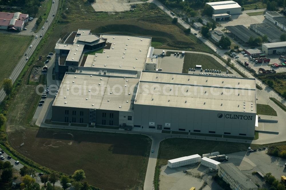 Aerial image Hoppegarten - View of the Europazentrale Clinton in Hoppegarten in the state of Brandenburg