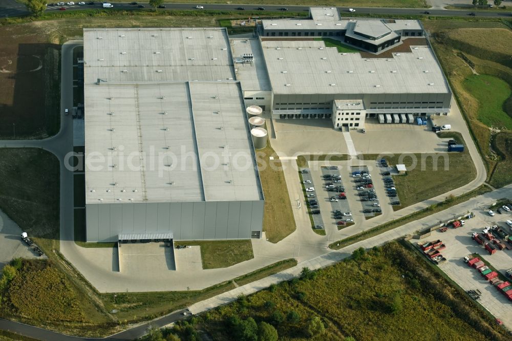 Aerial image Hoppegarten - View of the Europazentrale Clinton in Hoppegarten in the state of Brandenburg