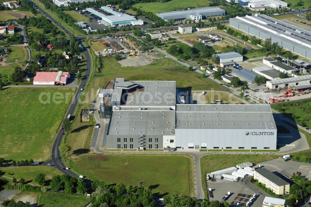 Aerial image Hoppegarten - View of the Europazentrale Clinton in Hoppegarten in the state of Brandenburg