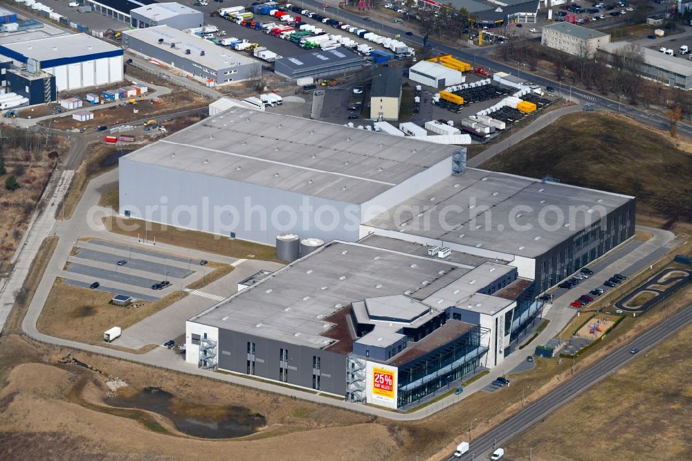 Aerial image Hoppegarten - View of the Europazentrale Clinton in Hoppegarten in the state of Brandenburg