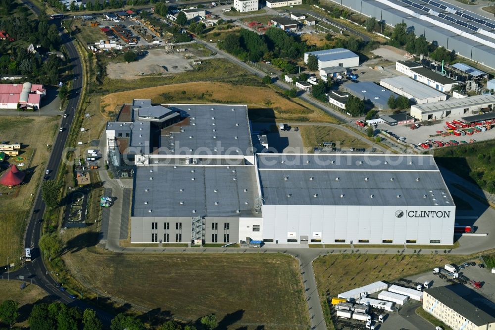 Hoppegarten from above - View of the Europazentrale Clinton in Hoppegarten in the state of Brandenburg