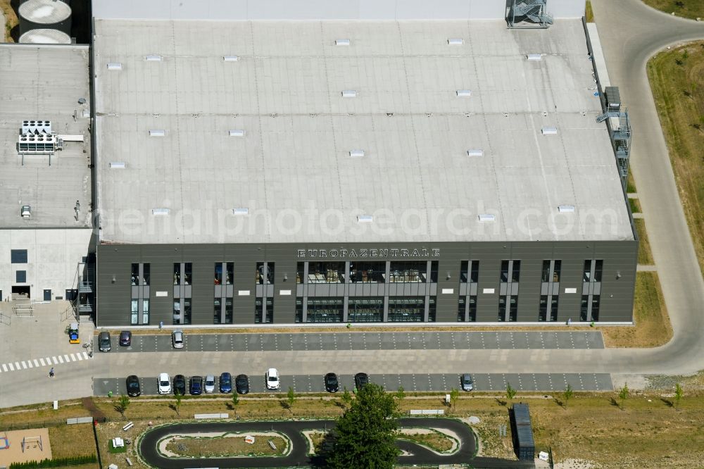 Aerial image Hoppegarten - View of the Europazentrale Clinton in Hoppegarten in the state of Brandenburg