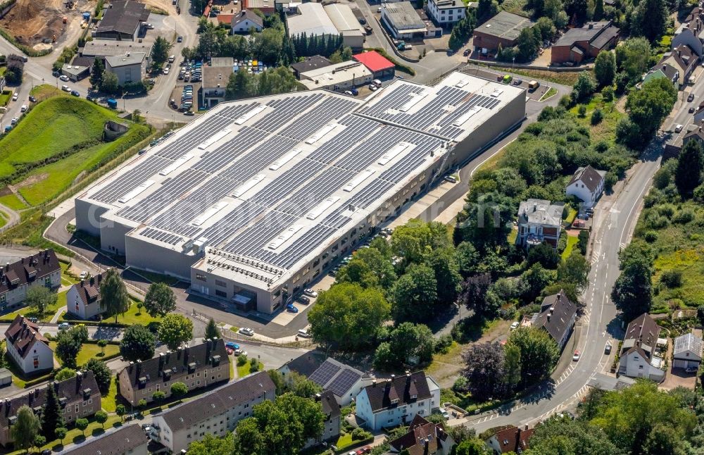 Ennepetal from above - Construction of a factory hall of Ferdinand Bilstein GmbH + Co. KG at Gewerbestrasse - Boesebecker Strasse in Ennepetal, North Rhine-Westphalia