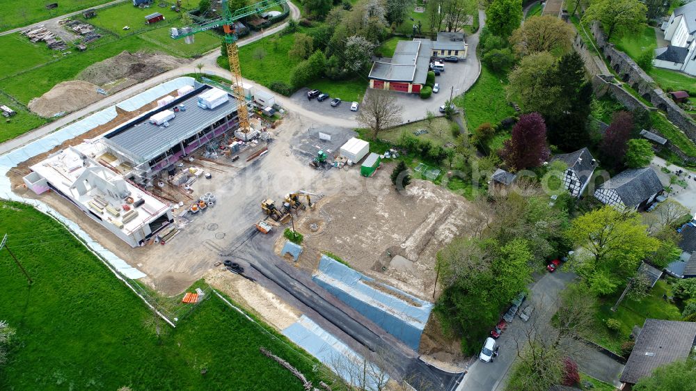 Hennef (Sieg) from the bird's eye view: New construction of the fire station in the city of Blankenberg in the state North Rhine-Westphalia, Germany