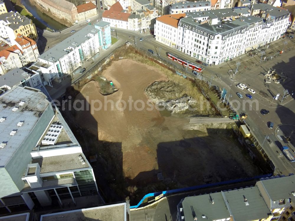 Halle ( Saale ) from the bird's eye view: View of the new construction of the collection office Halle ( Saale ) in the state Saxony-Anhalt