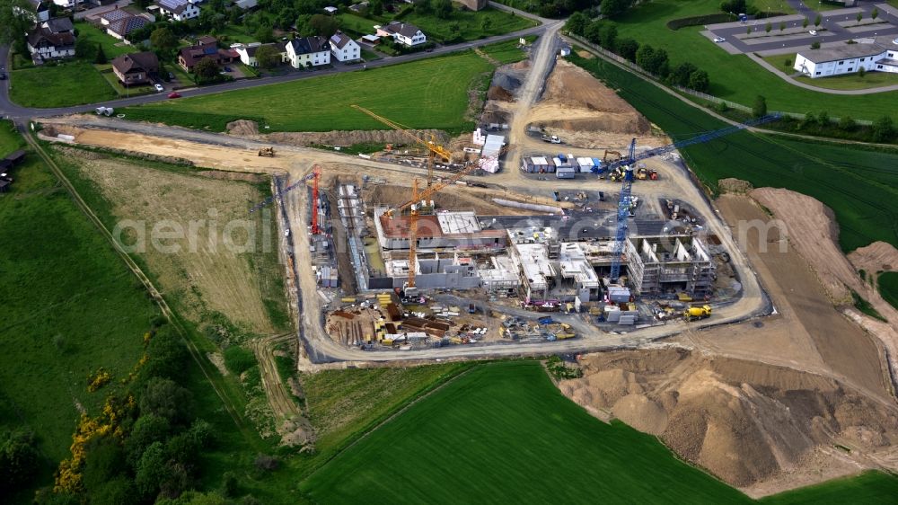 Aerial image Rahms - New construction of the company headquarters of Wirtgen Invest Holding GmbH in Rahms in the state Rhineland-Palatinate, Germany