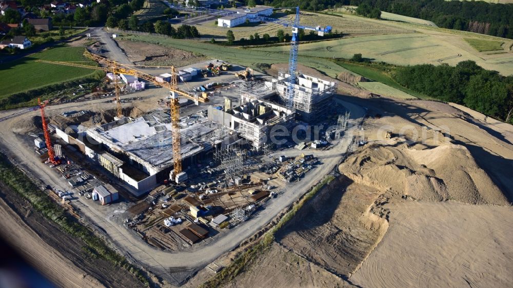 Rahms from above - New construction of the company headquarters of Wirtgen Invest Holding GmbH in Rahms in the state Rhineland-Palatinate, Germany