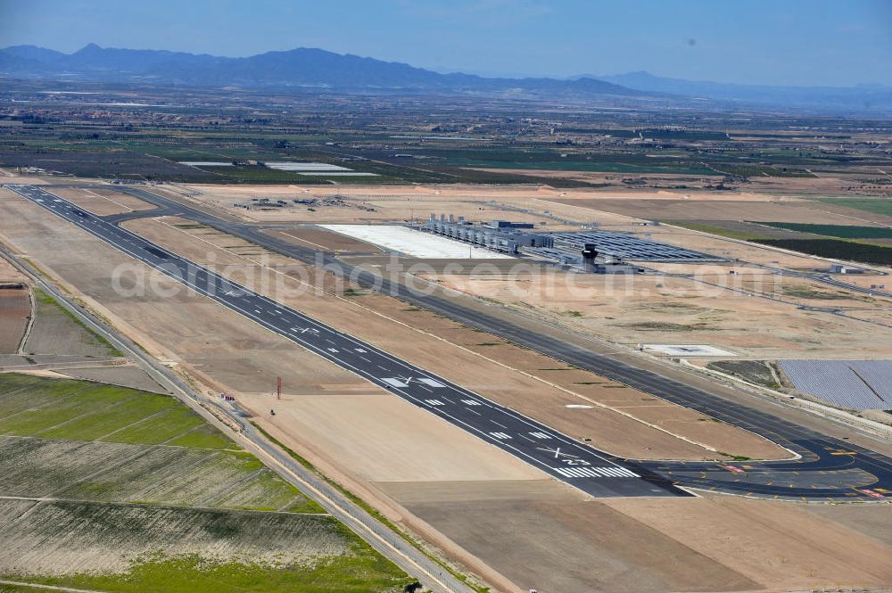 MURCIA CORVERA from above - New Murcia Corvera airport in the region of Murcia in Spain