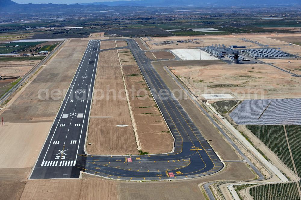 MURCIA CORVERA from above - New Murcia Corvera airport in the region of Murcia in Spain