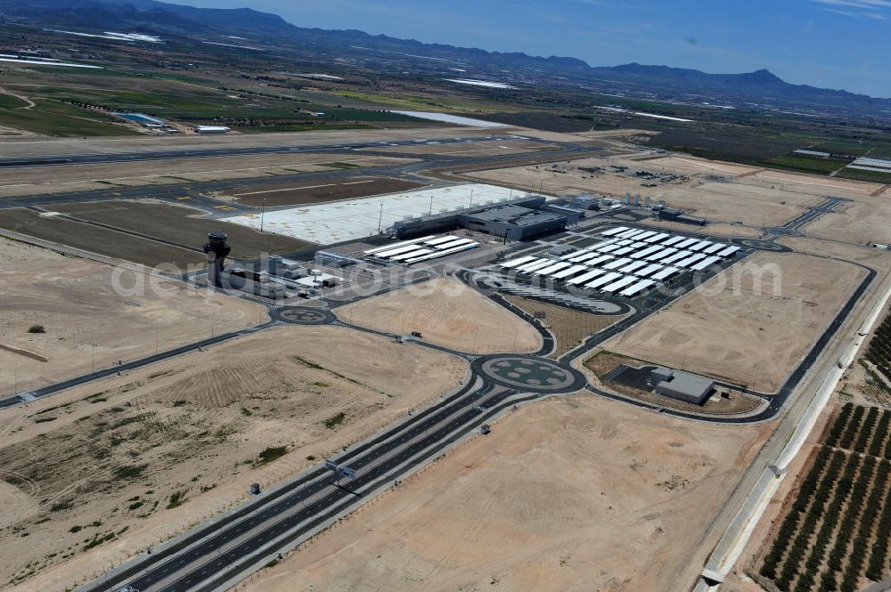 MURCIA CORVERA from above - New Murcia Corvera airport in the region of Murcia in Spain