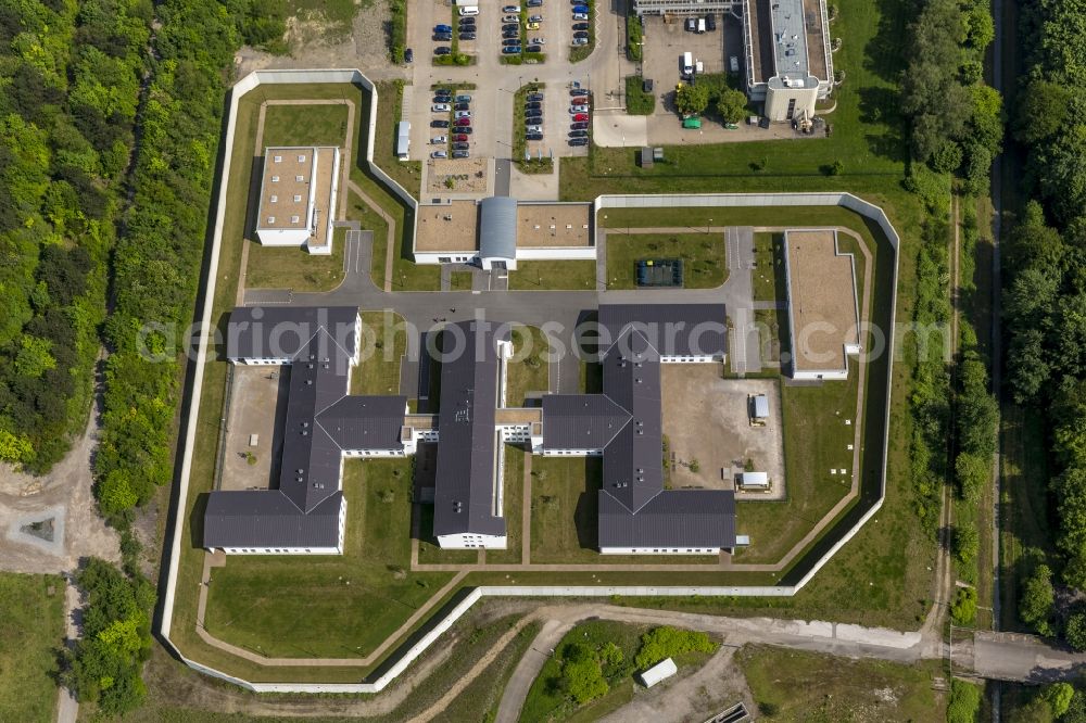 HERNE OT Wanne-Eickel from above - The new forensics at the Wilhelmstrasse in Wanne-Eickel, a specialty hospital with a high security prison