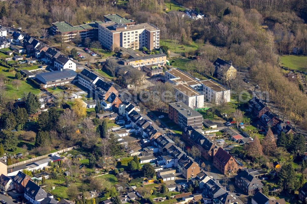 Aerial image Oberhausen - New buildings of the retirement home - retirement of Louise-Schroeder-Heim on Siepenstrasse in Oberhausen at Ruhrgebiet in the state North Rhine-Westphalia, Germany