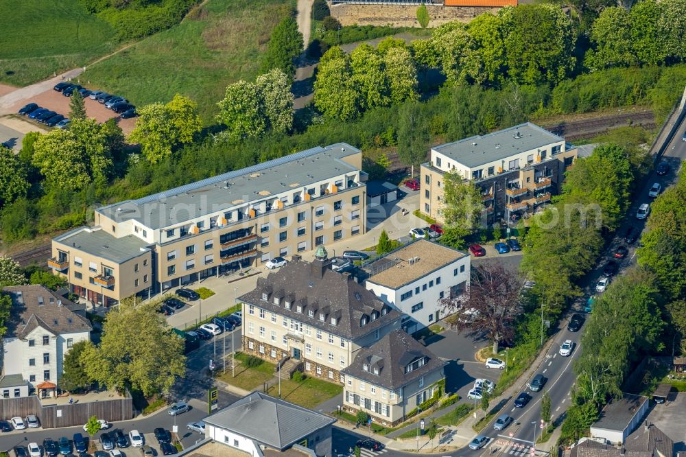 Aerial photograph Witten - Construction site of the new buildings of the retirement home - retirement on Wittener Strasse in the district Herbede in Witten in the state North Rhine-Westphalia