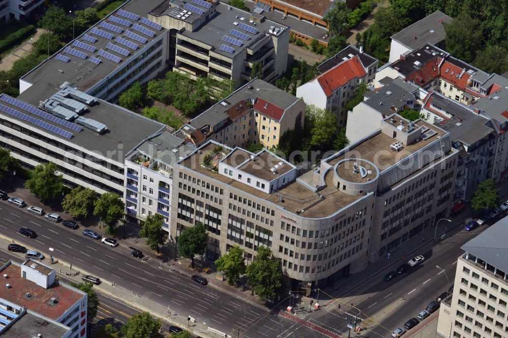 Berlin from the bird's eye view: New building of the HypoVereinsbank on the Bismarck Street in Berlin Charlottenburg