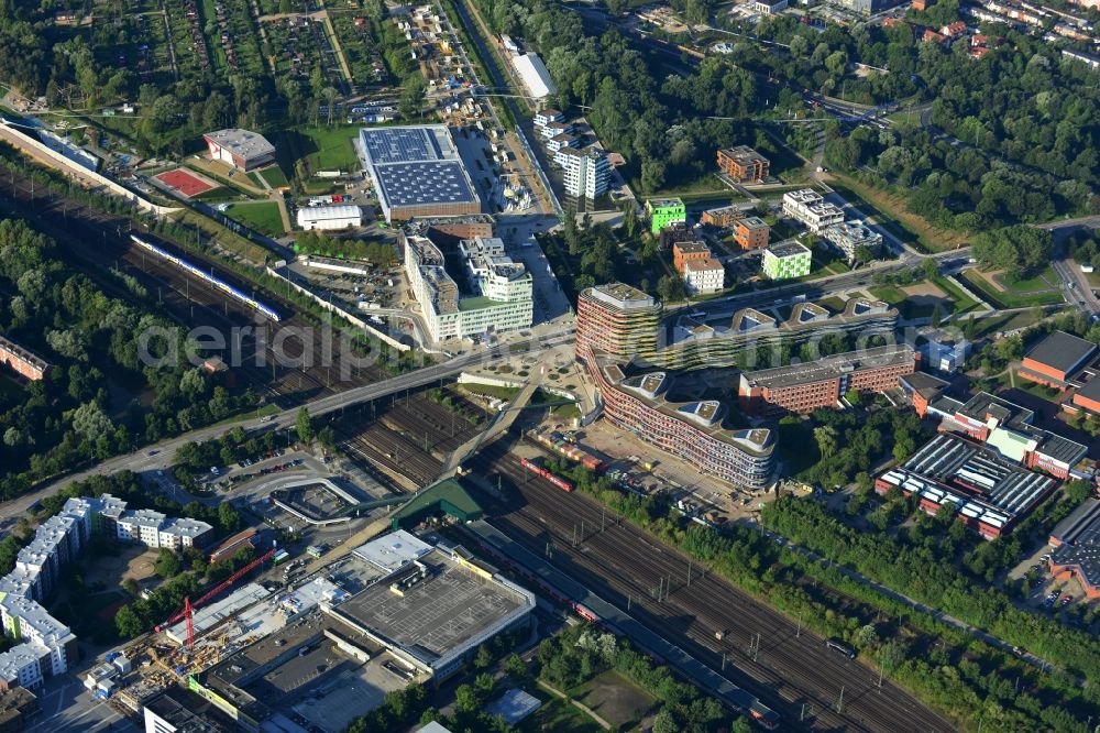 Aerial photograph Hamburg - Construction of the new building - complex of Ministry of Urban Development and Environment in Hamburg