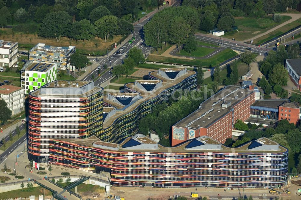 Aerial image Hamburg - Construction of the new building - complex of Ministry of Urban Development and Environment in Hamburg