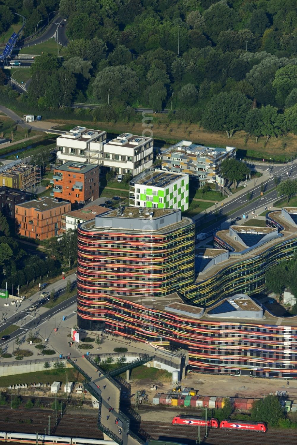 Aerial photograph Hamburg - Construction of the new building - complex of Ministry of Urban Development and Environment in Hamburg