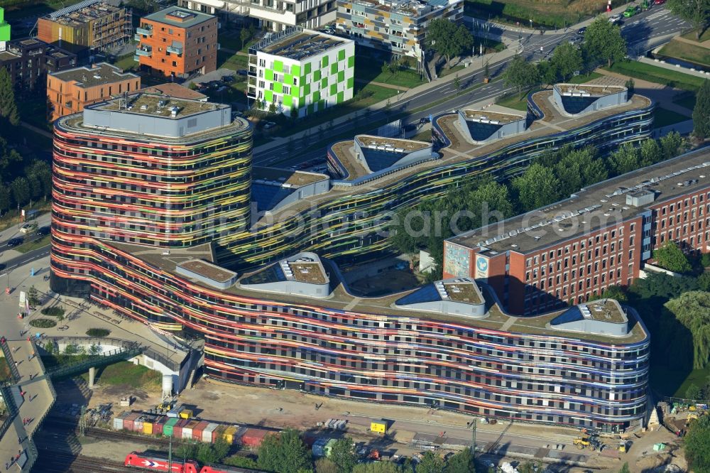 Hamburg from above - Construction of the new building - complex of Ministry of Urban Development and Environment in Hamburg