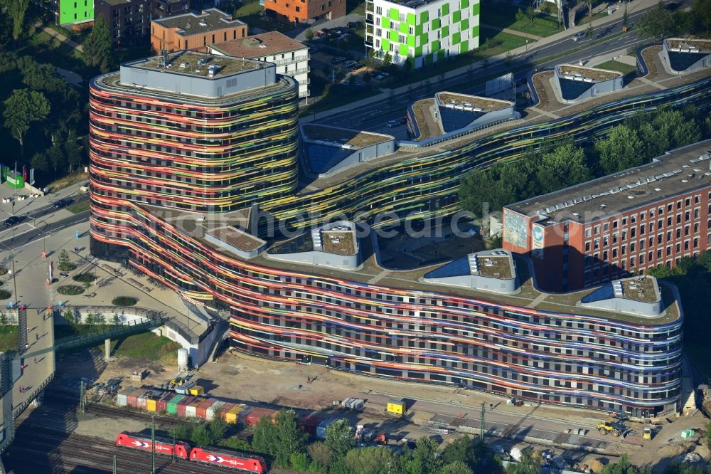 Hamburg from the bird's eye view: Construction of the new building - complex of Ministry of Urban Development and Environment in Hamburg