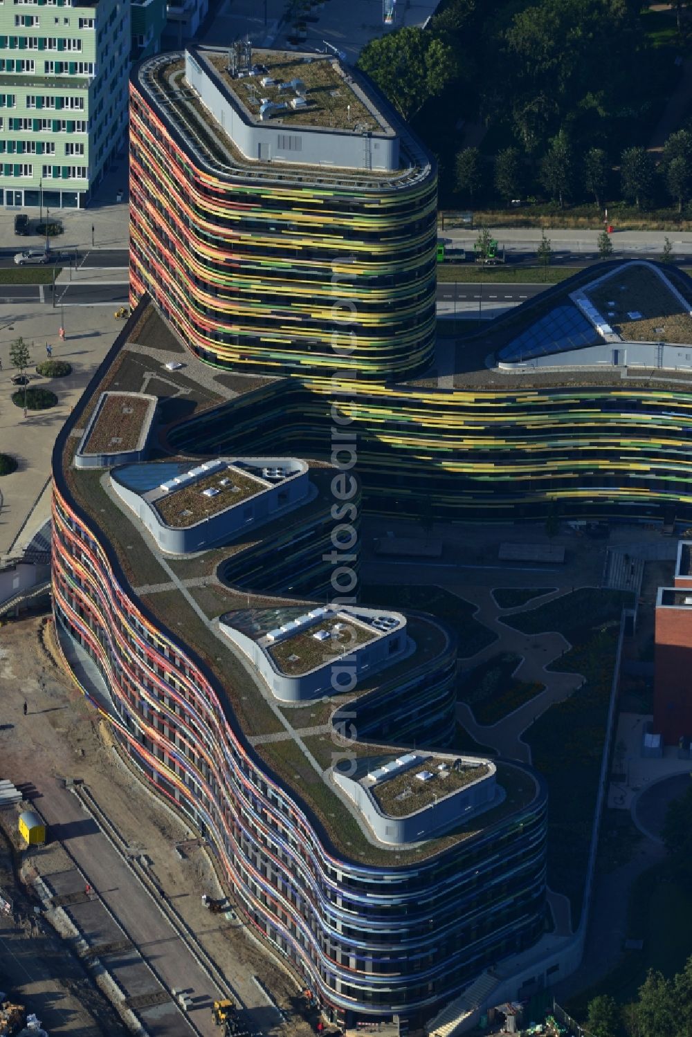 Aerial photograph Hamburg - Construction of the new building - complex of Ministry of Urban Development and Environment in Hamburg