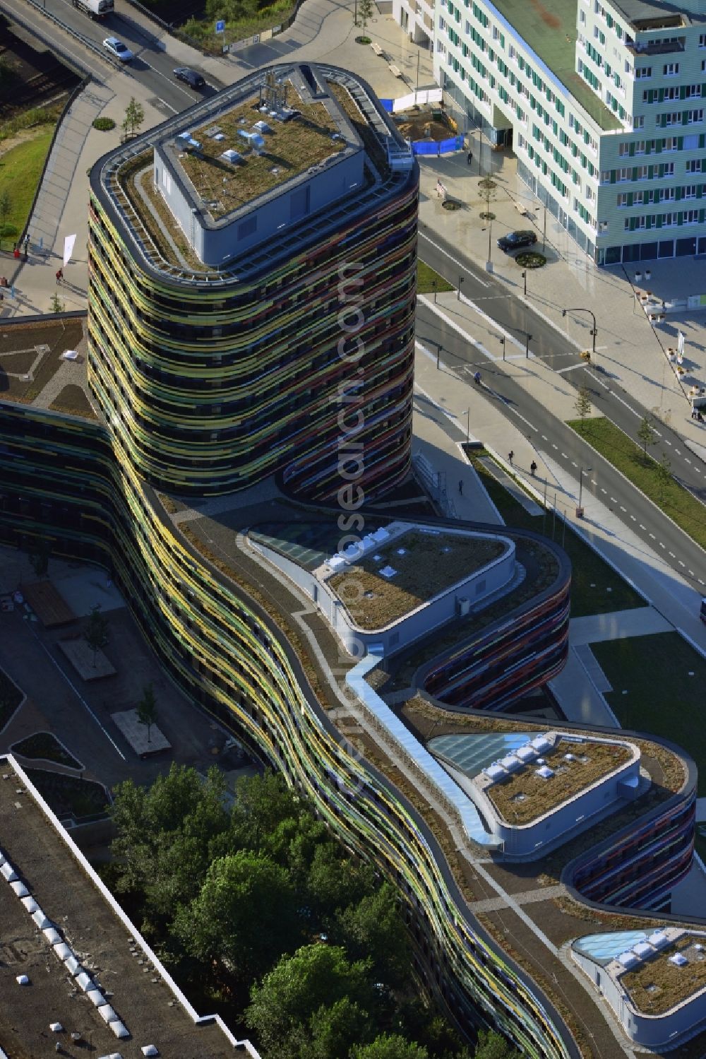 Aerial image Hamburg - Construction of the new building - complex of Ministry of Urban Development and Environment in Hamburg