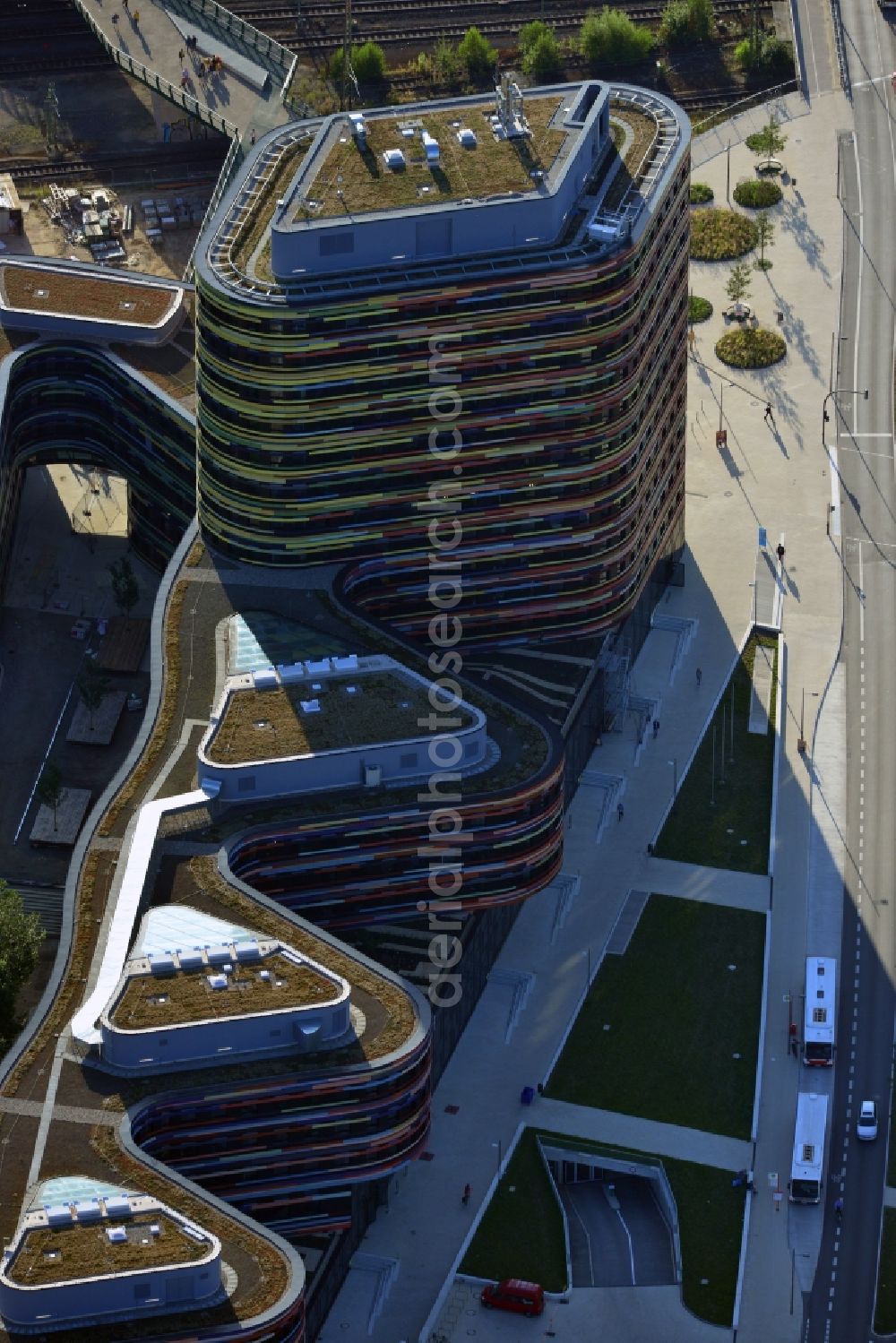 Hamburg from above - Construction of the new building - complex of Ministry of Urban Development and Environment in Hamburg