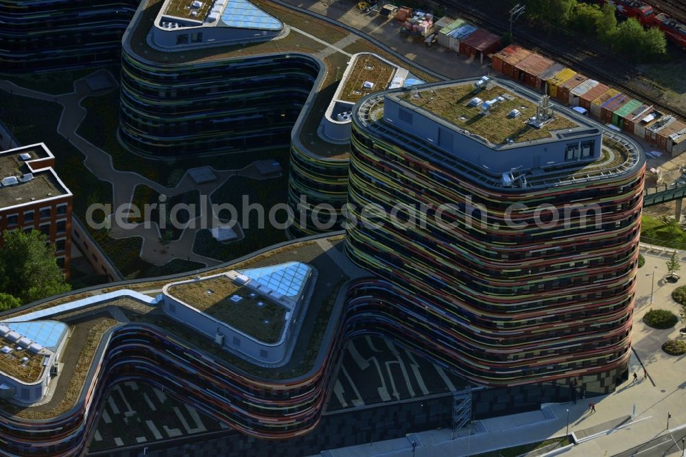 Hamburg from the bird's eye view: Construction of the new building - complex of Ministry of Urban Development and Environment in Hamburg