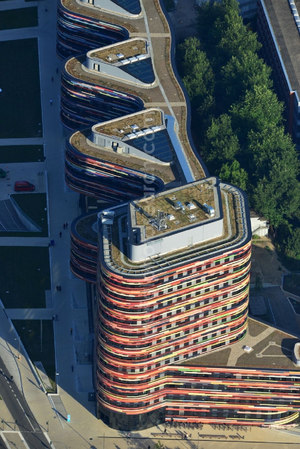 Aerial image Hamburg - Construction of the new building - complex of Ministry of Urban Development and Environment in Hamburg