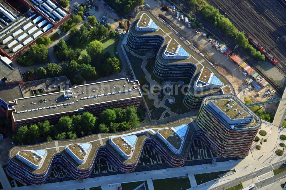 Hamburg from above - Construction of the new building - complex of Ministry of Urban Development and Environment in Hamburg